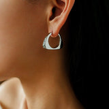 Vintage Leopard - Pattern Tiger’s Eye Hoop Earrings - floysun