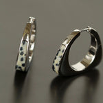 Vintage Leopard - Pattern Tiger’s Eye Hoop Earrings - floysun