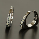 Vintage Leopard - Pattern Tiger’s Eye Hoop Earrings - floysun