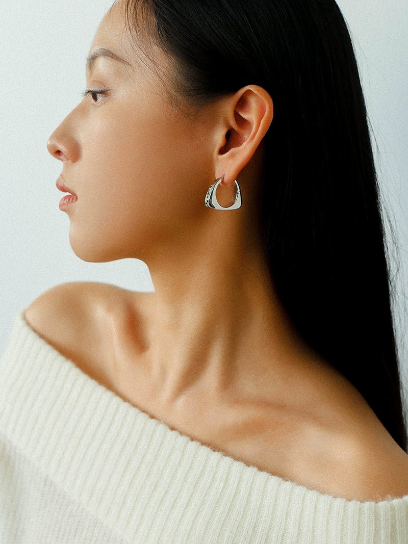 Vintage Leopard - Pattern Tiger’s Eye Hoop Earrings - floysun