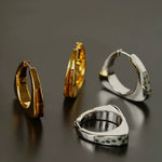 Vintage Leopard - Pattern Tiger’s Eye Hoop Earrings - floysun