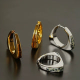 Vintage Leopard - Pattern Tiger’s Eye Hoop Earrings - floysun