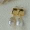 Vintage Light Luxury Baroque Pearl Drop Dangle Earrings - floysun