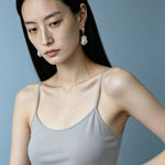 Vintage Light Luxury Baroque Pearl Drop Dangle Earrings - floysun