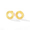 Vintage Luxury Fluted Circle Stud Earrings - floysun