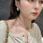 Vintage "Midnight String" Pavé Ear Stud Clips - floysun