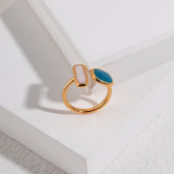Vintage Minimalist Enamel Glaze Open Ring - floysun