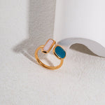 Vintage Minimalist Enamel Glaze Open Ring - floysun