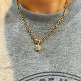 Vintage Minimalist Luxury Design Bubble Diamond Pendant Necklace - floysun