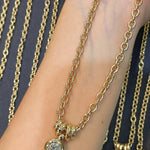 Vintage Minimalist Luxury Design Bubble Diamond Pendant Necklace - floysun