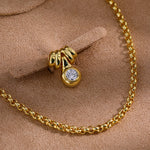Vintage Minimalist Luxury Design Bubble Diamond Pendant Necklace - floysun