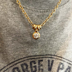 Vintage Minimalist Luxury Design Bubble Diamond Pendant Necklace - floysun