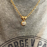 Vintage Minimalist Luxury Design Bubble Diamond Pendant Necklace - floysun