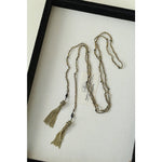 Vintage Mixed-Tone Braided Chain Tassel Long Necklace - floysun