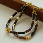 Vintage Mocha Double-Strand Natural Stone Bracelet - floysun
