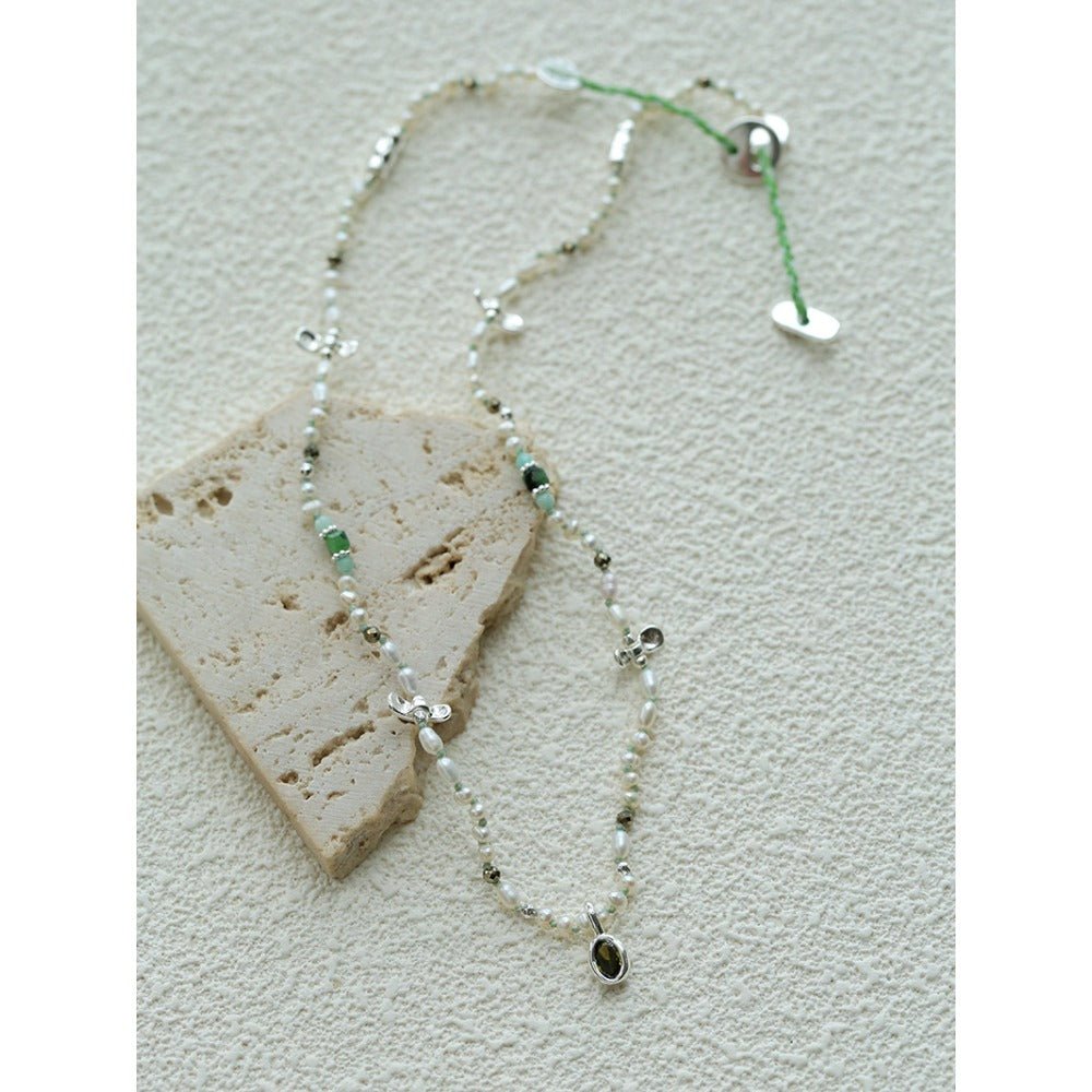 Vintage Multi‑Style Colorful Natural Stone Beaded Necklace - floysun