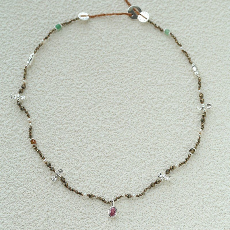 Vintage Multi‑Style Colorful Natural Stone Beaded Necklace - floysun