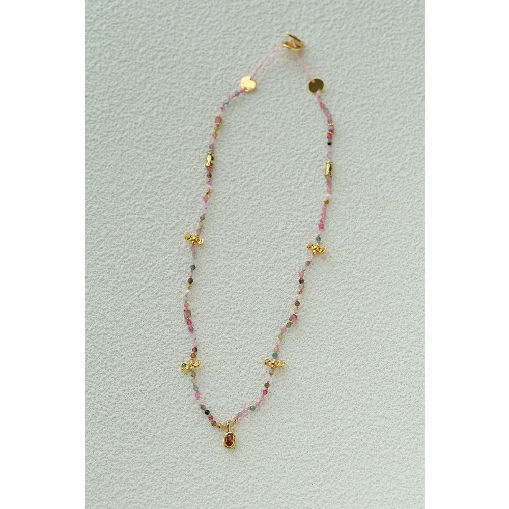 Vintage Multi‑Style Colorful Natural Stone Beaded Necklace - floysun