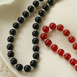 Vintage Natural Agate & Pearl Necklace - floysun