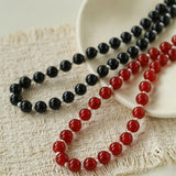 Vintage Natural Agate & Pearl Necklace - floysun
