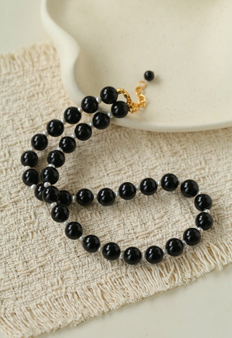 Vintage Natural Agate & Pearl Necklace - floysun