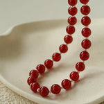 Vintage Natural Agate & Pearl Necklace - floysun