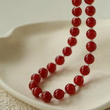 Vintage Natural Agate & Pearl Necklace - floysun
