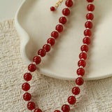 Vintage Natural Agate & Pearl Necklace - floysun
