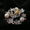Vintage Nature-Inspired Pearl & CZ Statement Brooches – 9 Styles - floysun