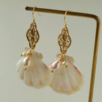 Vintage Ocean Shell Pearl Earrings - floysun