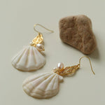 Vintage Ocean Shell Pearl Earrings - floysun