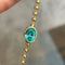 Vintage Oval Gemstone Gold Beaded Bracelet - floysun