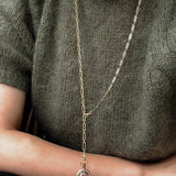 Vintage Oval Gemstone Long Necklace - floysun