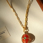 Vintage Oval Gemstone Long Necklace - floysun