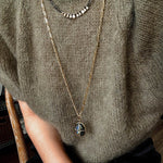 Vintage Oval Gemstone Long Necklace - floysun