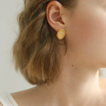 Vintage Oval Multicolor Gemstone Stud Earrings - floysun