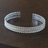 Vintage Palace Lace Filigree Open Cuff Stackable Bracelet - floysun