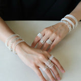 Vintage Palace Lace Filigree Open Cuff Stackable Bracelet - floysun