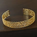 Vintage Palace Lace Filigree Open Cuff Stackable Bracelet - floysun