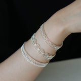 Vintage Palace Lace Filigree Open Cuff Stackable Bracelet - floysun