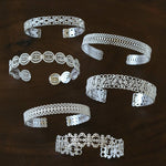 Vintage Palace Lace Filigree Open Cuff Stackable Bracelet - floysun