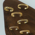 Vintage Palace Lace Filigree Open Cuff Stackable Bracelet - floysun