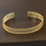 Vintage Palace Lace Filigree Open Cuff Stackable Bracelet - floysun