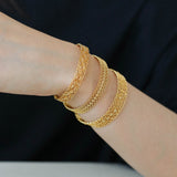 Vintage Palace Lace Filigree Open Cuff Stackable Bracelet - floysun