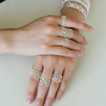 Vintage Palace Lace Filigree Zircon Open Ring - floysun