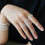 Vintage Palace Lace Filigree Zircon Open Ring - floysun