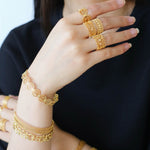 Vintage Palace Lace Filigree Zircon Open Ring - floysun