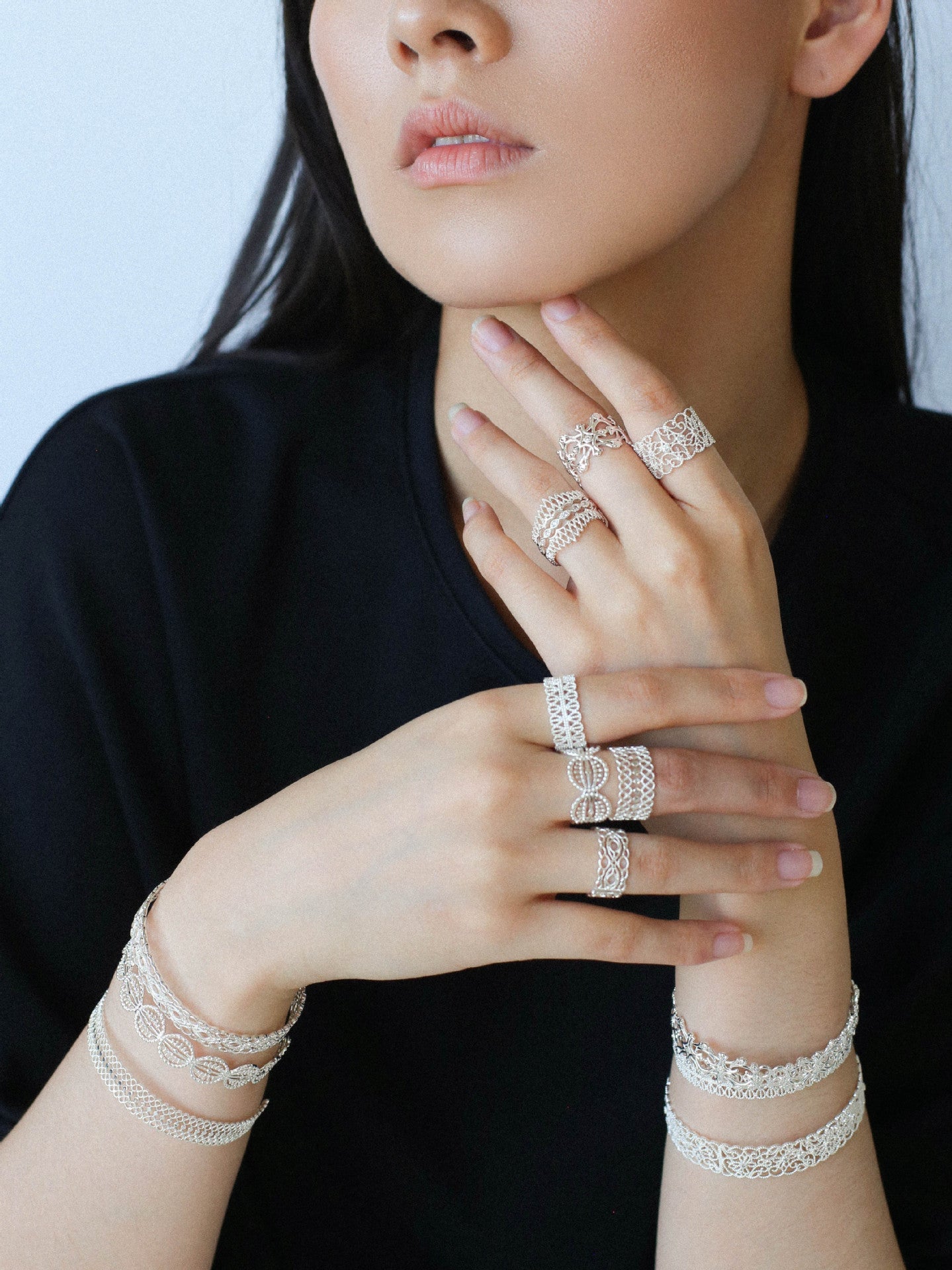 Vintage Palace Lace Filigree Zircon Open Ring - floysun