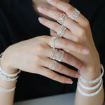 Vintage Palace Lace Filigree Zircon Open Ring - floysun