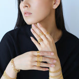 Vintage Palace Lace Filigree Zircon Open Ring - floysun